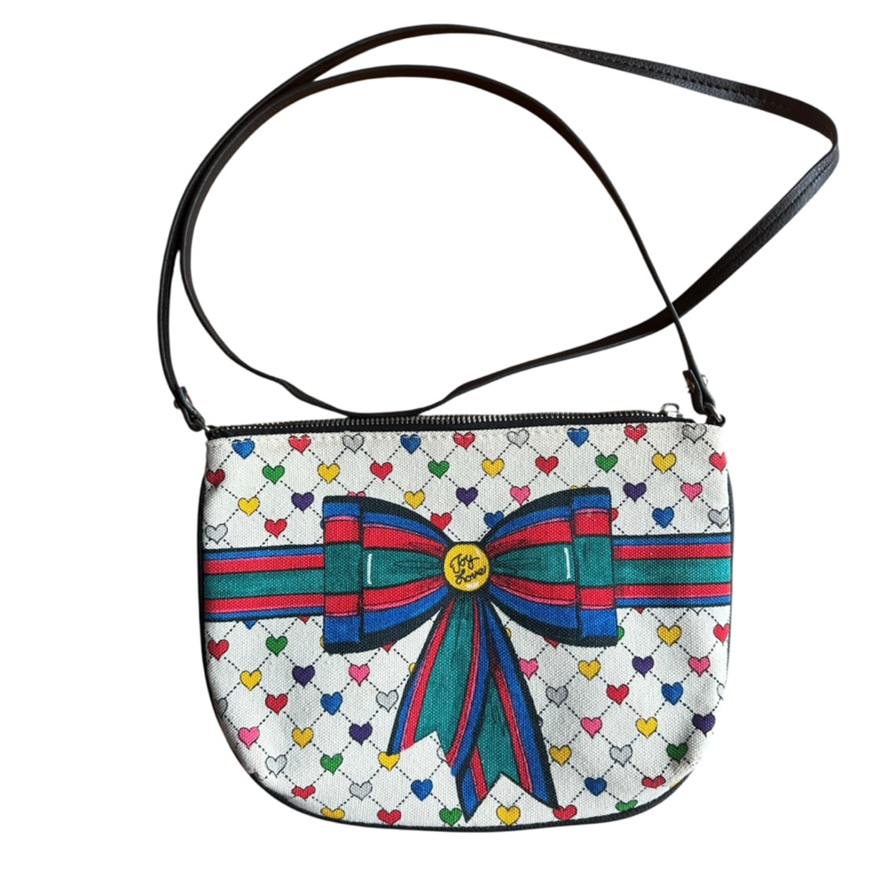 Brighton Love & Joy Canvas Crossbody Wristlet